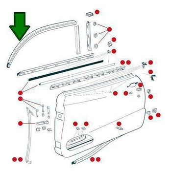 SEALS BETWEEN ROOF-GLASS KG 67-71 (P