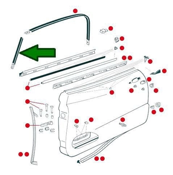 SEALS WINDSHIELD POST KG CONVERTIBLE