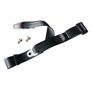 LAP BELT BLACK UNIVERSAL WITH E-MARKED (EACH)