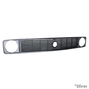 RADIATOR GRILLE FOR ROUND HEADLAMPS, 95mm BADGE T25 05/79-07/92