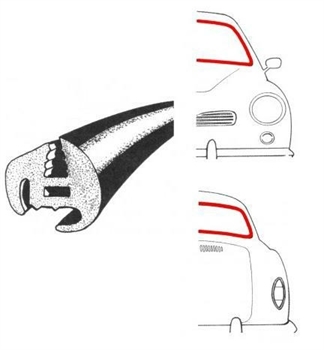 CAL-LOOK WINDOW RUBBER KIT KARMANN G