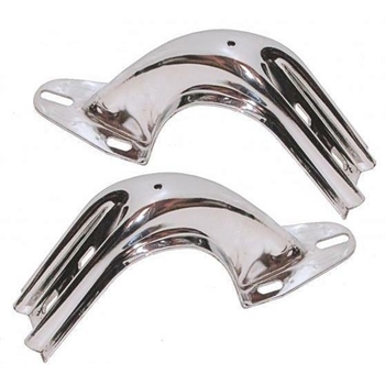 CHROME REAR HINGE BRACKETS (2)