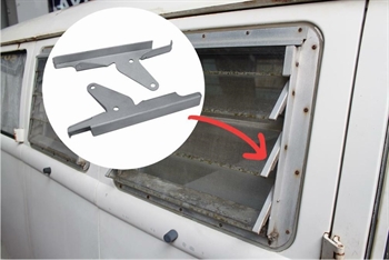 WESTFALIA LOUVRE WINDOW BRACKETS (PA