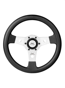 VOLANTE SPORTIVO LUISI FALCON NERO RAZZA ANODIZZATA BIANCA 310mm