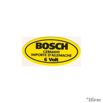 STICKER,6V BOSCH COIL