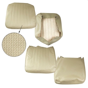 FRONT SEAT COVERS BEIGE BASKET WEAVE T2 08/67-07/72