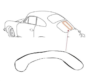 GUARNIZIONE GRIGLIA COFANO POSTERIORE PORSCHE 356 A/B/C