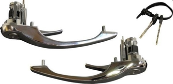 MANIGLIE PORTA CON SERRATURA CILINDRO+CHIAVE SX/DX 911 69-76