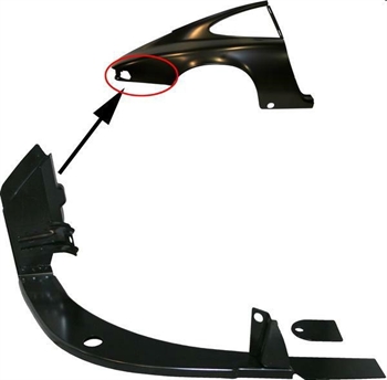 SUPPORTO IN LAMIERA FANALE POSTERIORE DX 911COUPE' 2.0-2.4 68-73