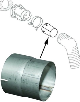 TUBO DI COLLEGAMENTO INOX SCATOLA COMANDO RISCALDAMENTO PORSCHE