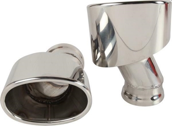 TERMINALI DI SCARICO DX/SX ACCIAIO INOX LUCIDO PORSCHE 993 4S