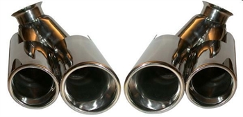TUBI DI SCARICO DX/SX ACCIAIO INOX LOOK TURBO PORSCHE 996