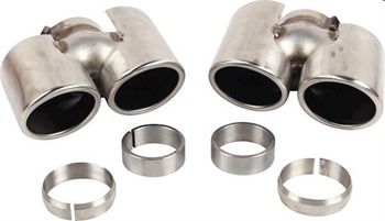 TUBI DI SCARICO DX/SX ACCIAIO INOX LOOK CARRERA PORSCHE 997 S