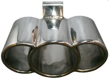 TUBI DI SCARICO ACCIAIO INOX TRIPLE LOOK PORSCHE BOXSTER 96-04
