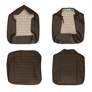 FRONT SEAT COVERS BROWN T2 67-72 (BASKET WEAVE HORIZONTAL SEAMS)