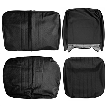 FRONT SEATS COVERS BLACK 1/3-2/3 T2 67-72(BASKET WEAVE VERTICAL)