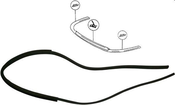 GUARNIZIONE PARAURTI ANTERIORE PORSCHE 911 01/63-07/73, 912