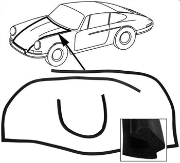 GUARNIZIONE COFANO ANTERIORE PORSCHE 911 01/63-07/73