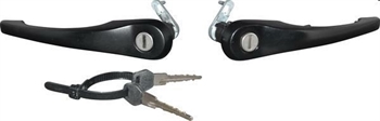 MANIGLIE PORTE DX/SX NERE CON SERRATURA E CHIAVI PORSCHE 911