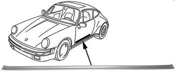 MODANATURA POGGIAPIEDI TAPPETO IN ALLUMINIO PORSCHE 911 74-89
