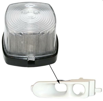 LUCE DI POSIZIONE BIANCA CON BASE NERA PORSCHE 993 10/93-09/97