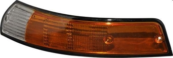 TURN SIGNAL LIGHT LENS,FRONT,LEFT,BLACK RIM,PORSCHE 911 68-73USA