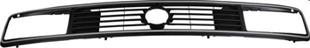 RADIATOR GRILLE FOR SQUARE HEADLAMPS,BLACK WITH ADHESIVE CHROME