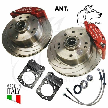 BRAKE DISC KIT FRONT VENTED GROOVED WITH TAROX CALIPERS FROM 65-