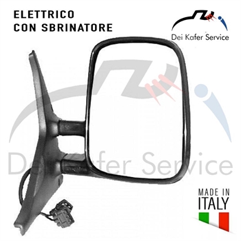 SPECCHIO ESTERNO DX ELETTRICO CONVESSO NERO CON SBRINATORE T4