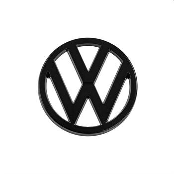 FRONT EMBLEM VW BLACK, 95mm, T25 05/79-07/87