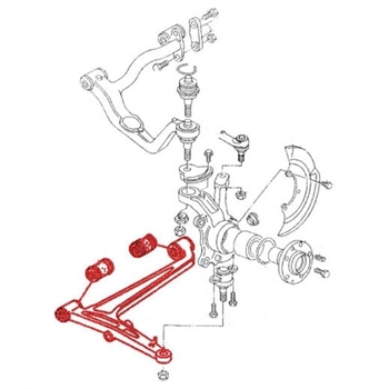 BRACCIO TRASVERSALE INFERIORE SX CON SILENTBLOCK T4 01/96-06/03