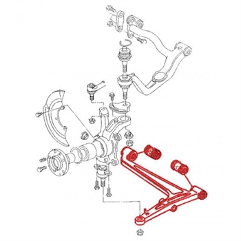 BRACCIO TRASVERSALE INFERIORE DX CON SILENTBLOCK T4 01/96-06/03