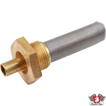 Raccordo tubo carburante con schermo, filettatura 22 mm e nip-en