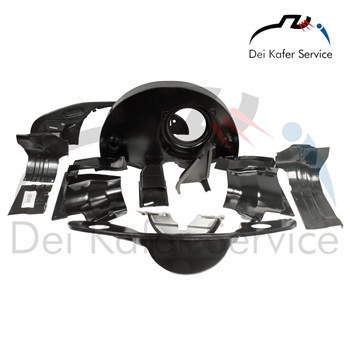 KIT LAMIERE PER MOTORI 1.3cc E 1.6cc D/A CON USCITE D'ARIA NERO-en