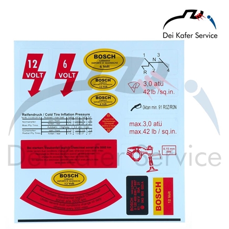 STICKER,6V BOSCH COIL