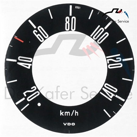 CONTACHILOMETRI - ADESIVO DI CONVERSIONE MPH-KMH per T2 1973-79