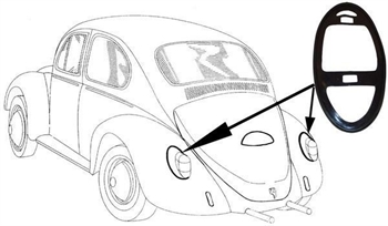 TAILLIGHT SEAL 61-67 L-R / GERMAN