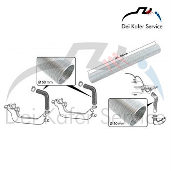 HEATERHOSE 50X400MM ALUMINIUM