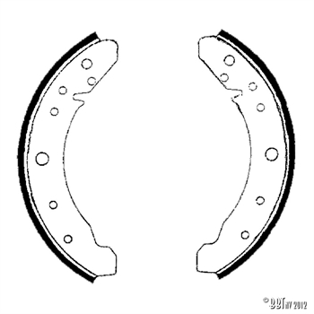 BRAKE SHOES FRONT TYPE1 57-64