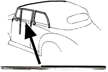 RASAVETRO ANTERIORE ESTERNO SX CROMATO CABRIO 08/65-07/79