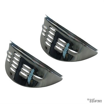 LOUVERED CHROME EYEBROWS