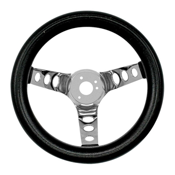 CHROME STEERING WHEEL 10 INCH