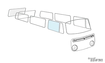 DOORWINDOW RIGHT T2 08/67-07/79