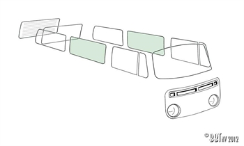 SIDE MIDDLE WINDOW TYPE 2 08/67-07/7