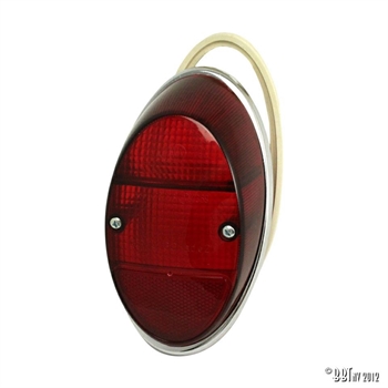 TAILLIGHT LENS WITH RIM AND RUBBER T