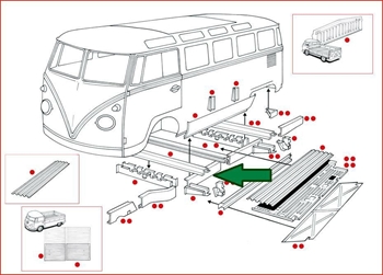 CHASSIS SECTION, CENTRE, LEFT AND RI