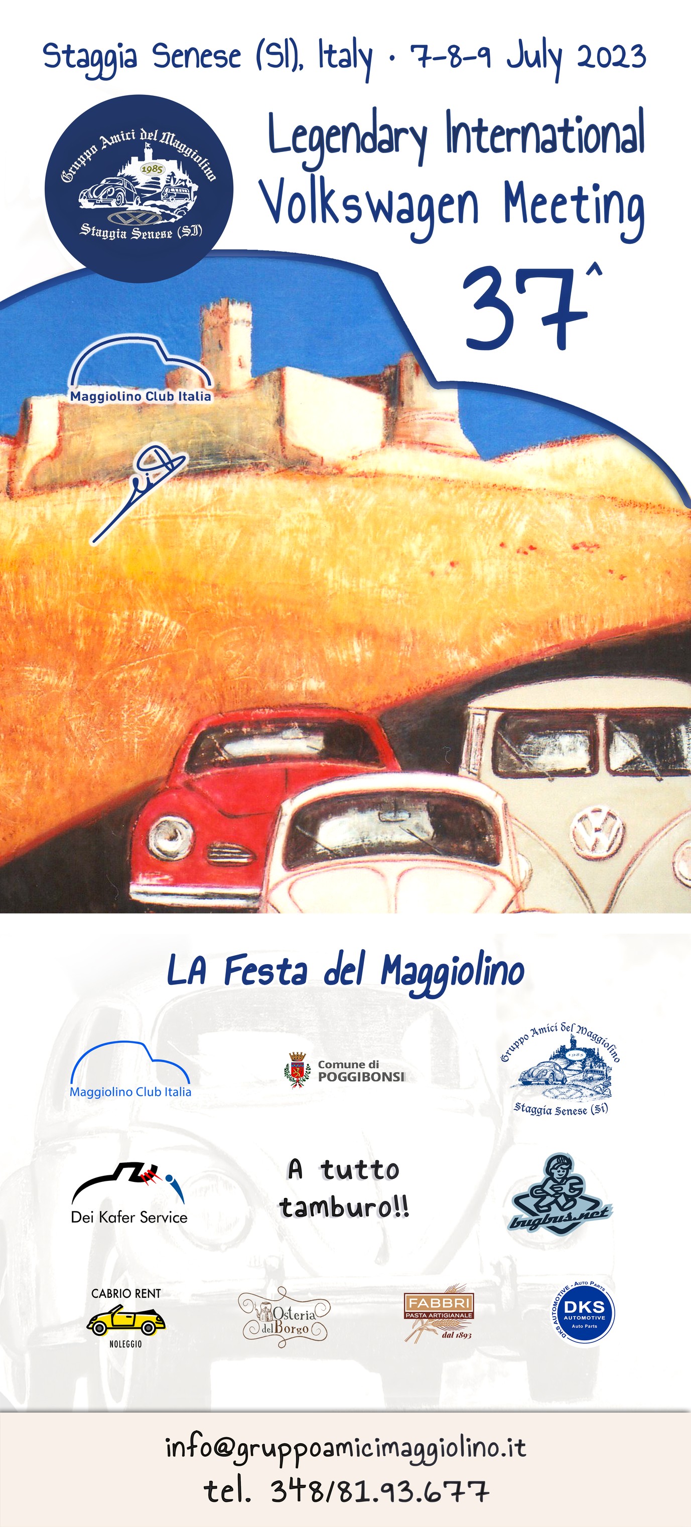 37º Legendary International VW Meeting raduno Staggia Senese Siena maggiolino maggiolini